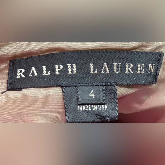 RALPH LAUREN Black Label Tan Gold Fleck Herringbone Linen Midi Pencil Skirt, 4 - Picture 10 of 12